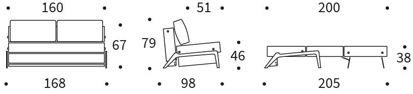 ILB 500 160 sofa wymiary