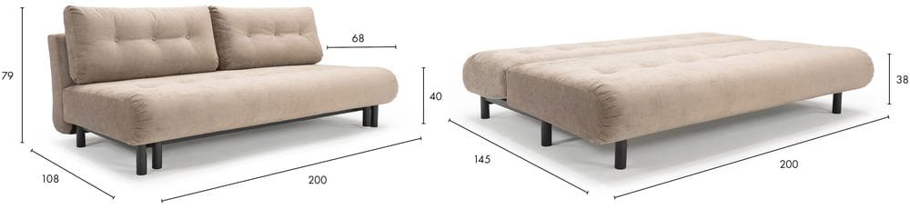 Nabli Sofa Bed 316 WYMIARY