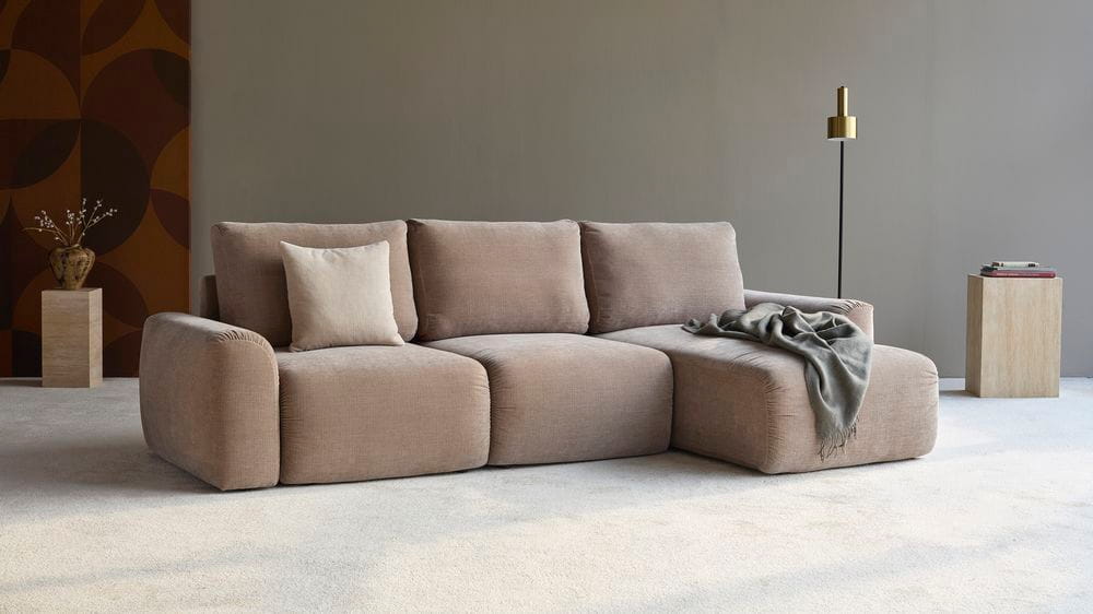 Norum U Shape Sofa Bed With Chunky Arms 411