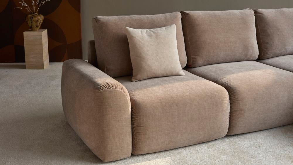 Norum Chaise Sofa Bed Chunky Arms 417