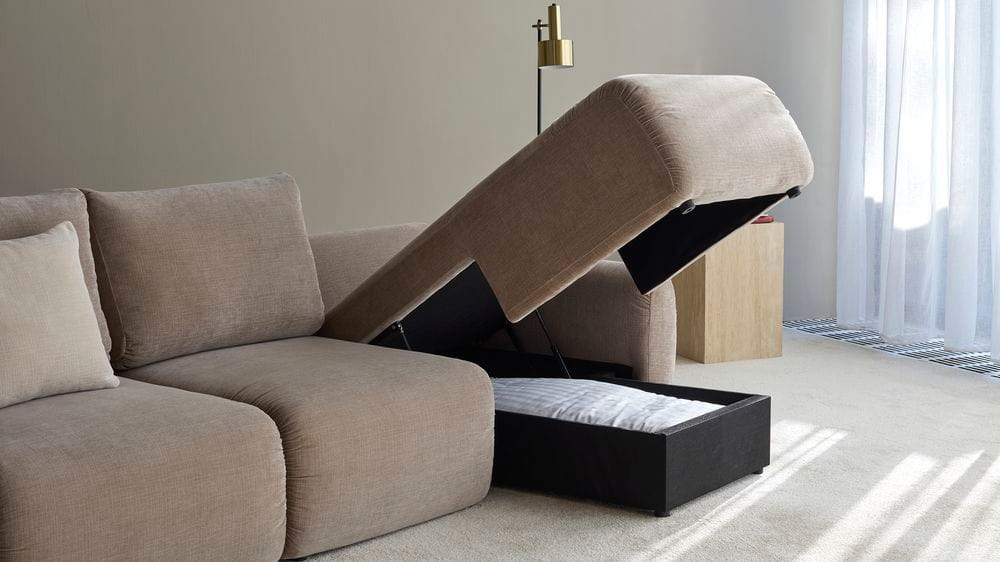 Norum Sofa Bed Chaise With Curve Arms 417