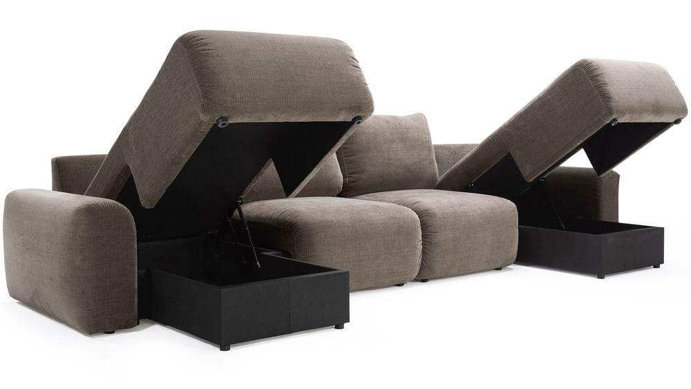 Norum U Shape Sofa Bed With Chunky Arms 411