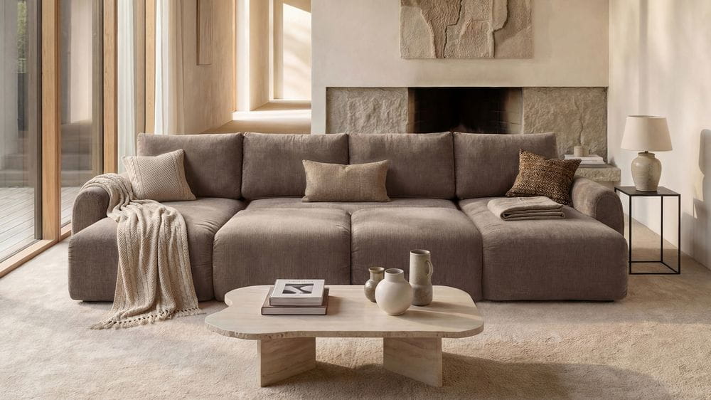 Norum U Shape Sofa Bed With Curve Arms 411