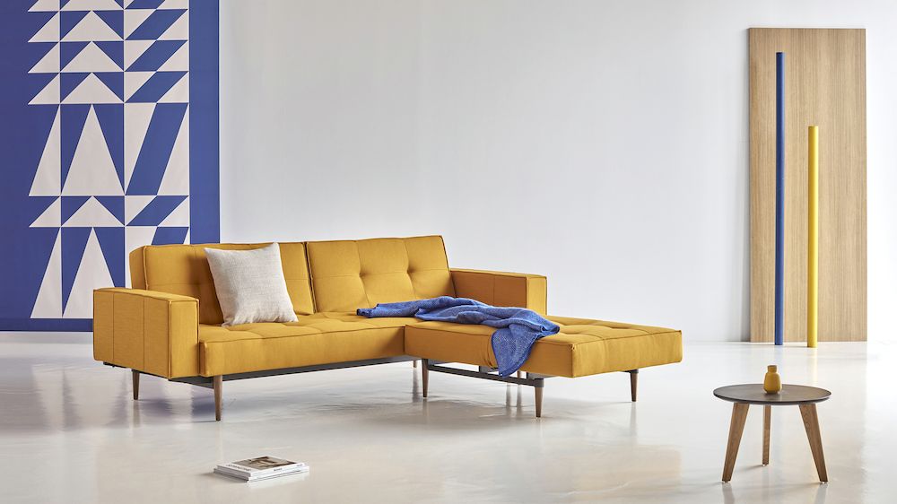 Splitback Styletto Sofa z podlokietnikami ciemny dab 507 03