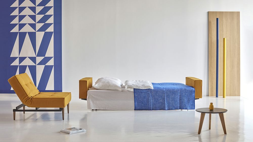 Splitback Styletto Sofa z podlokietnikami ciemny dab 507 05