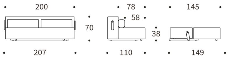 Yonata sofa wymiary