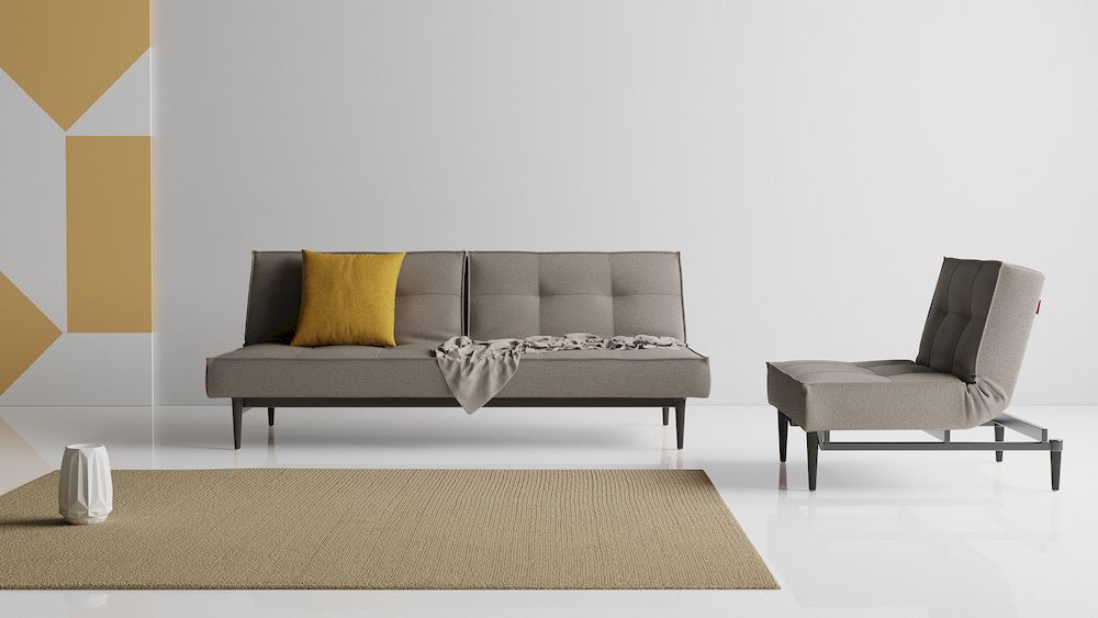 Splitback Styletto Sofa Black Wood 521 01