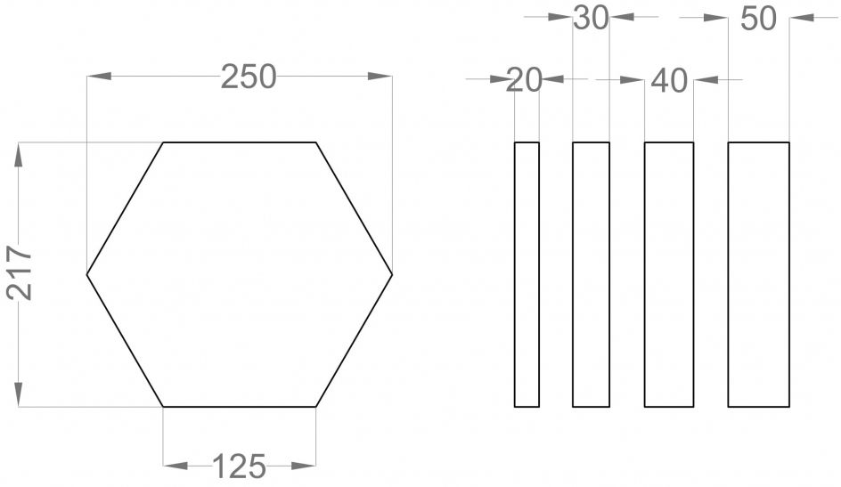 hexa S panele fluffo wymiary