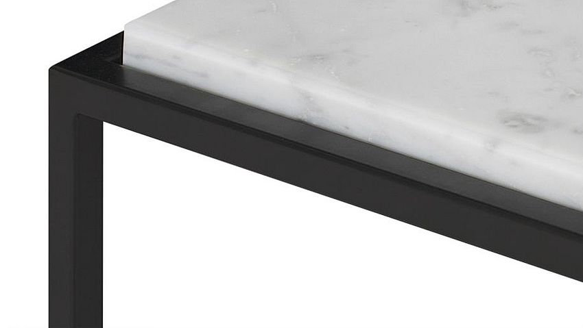 stolik forrest 30x30 cm czarny blat marmur 06