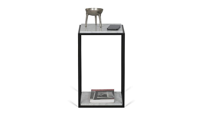 stolik forrest 30x30 cm czarny blat marmur 07