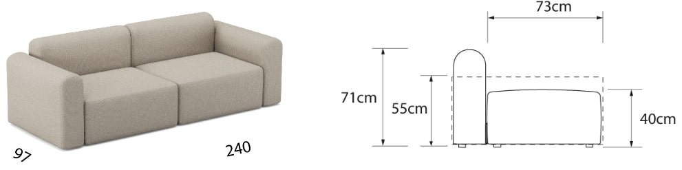 rund sofa modulowa B2L
