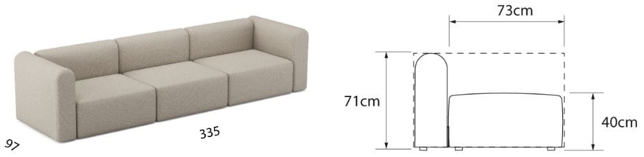 rund sofa modulowa B3H