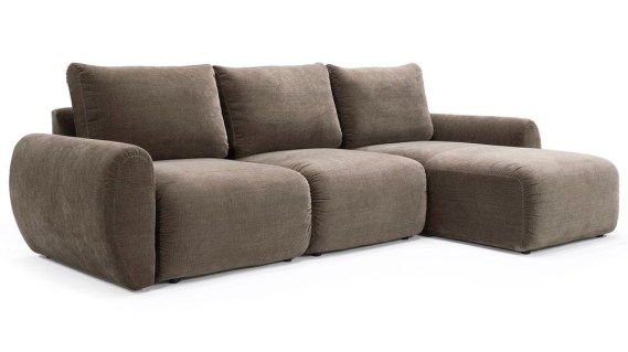 NORUM SOFA Z SZEZLONGIEM Z ZAOKRĄGLONYMI PODŁOKIETNIKAMI