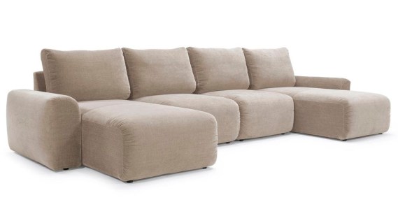 NORUM SOFA W KSZTAŁCIE U Z SZEZLONGIEM Z SZEROKIMI PODŁOKIETNIKAMI