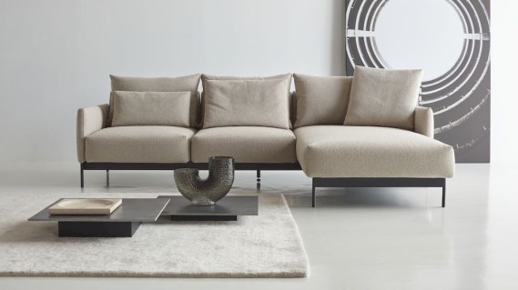 Tenksom - sofa Tokey, kominacja B2, tkanina 539 Bouclé