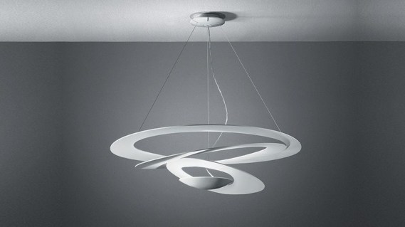 ARTEMIDE PIRCE SOFFITO, 1242010A, biały żyrandol, włoskie lampy wiszące, nowoczesna lampa nad stół 