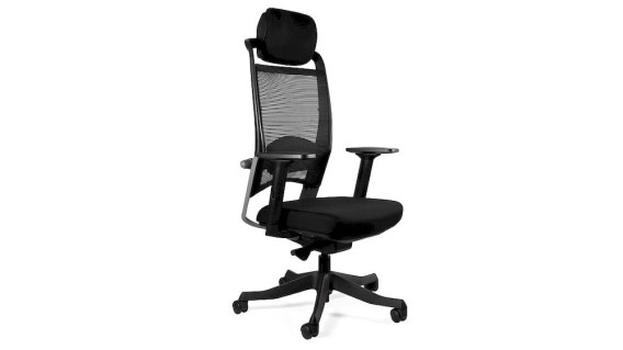 FULKRUM, fotel biurowy, fotel ergonomiczny, czarny fotel, fotel do biurka