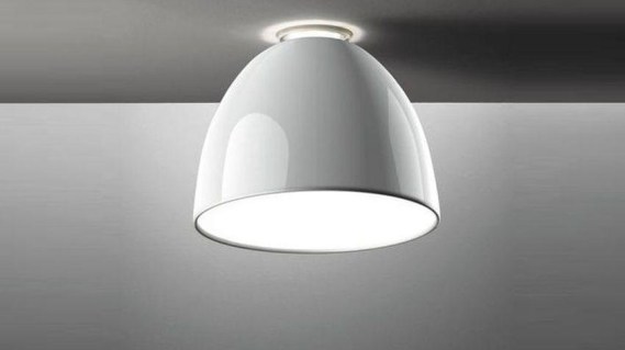 ARTEMIDE NUR GLOSS MINI SOFFITO HALO, BIAŁA LAMPA SUFITOWA, LAMPA WYSOKI POŁYSK, NOWOCZESNE LAMPY WISZĄCE, WŁOSKIE LAMPY