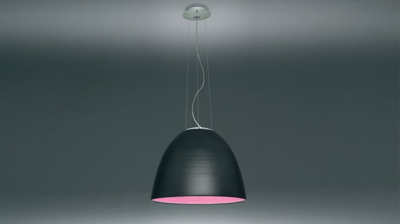 ARTEMIDE NUR HALO, A240610, DESIGNERSKA CZARNA LAMPA, NOWOCZESNE LAMPY, WŁOSKIE LAMPY WISZĄCE, LAMPA SUFITOWA CZARNA