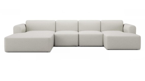 RUND, sofa modułowa, U2L, duńskie sofy, tenksom, nowoczesne sofy do salonu, sofa z szezlongiem, narożnik