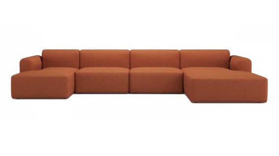 RUND, sofa modułowa, U3L, duńskie sofy, tenksom, nowoczesne sofy do salonu, sofa z szezlongiem, narożnik