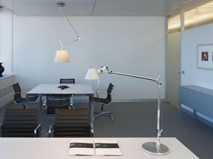 ARTEMIDE TOLOMEO SOSPENSIONE DECENTRATA  pergaminowy, ø 24 cm