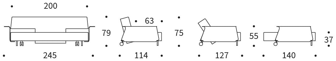 Long Horn sofa wymiary